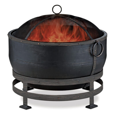 Endless Summer Oil-Rubbed Bronze Wood-Burning Outdoor Fire Pit with Kettle Design