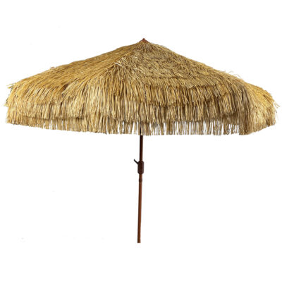 DestinationGear Palapa Tiki Whiskey 9′ Patio Umbrella with Crank Lift and Easy Tilt