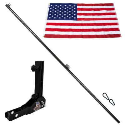 Glory Pole Tiltable 2″ Hitch Flagpole Short Mount with 6′ Flagpole and 3′ x 5′ American Flag