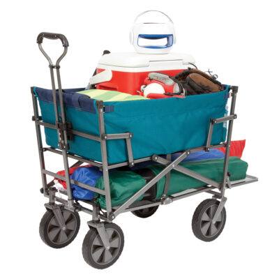 Collapsible Double Decker Outdoor Utility Wagon, Teal