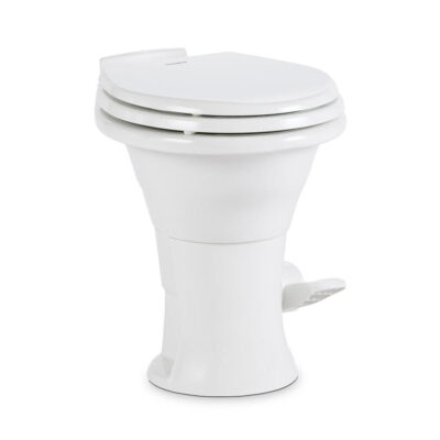 Dometic 310 Series Standard Height Gravity RV Toilet with Ceramic Bowl, White