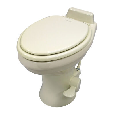 Dometic 320 Series Standard Height Gravity RV Toilet with Elongated Ceramic Bowl