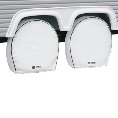 Snow White Overdrive RV Wheel Cover 4-Pack