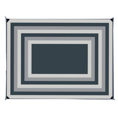 Venture Forward Reversible RV Patio Mat, Stripe Border