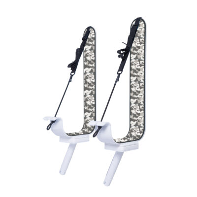 Manta Racks L2K White Paddleboard/Kayak Rack For 1-15° & 1-30° Rod Holders