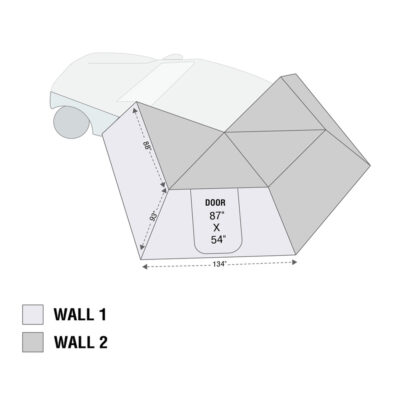 Overland Vehicle Systems Nomadic 270 LT Awning Wall 1, Driver Side