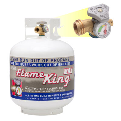 Flame King 20-lb. Empty Propane Cylinder with OPD and Built-in Gauge