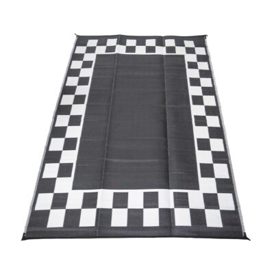 Venture Forward Reversible RV Patio Mat, Checkered Frame